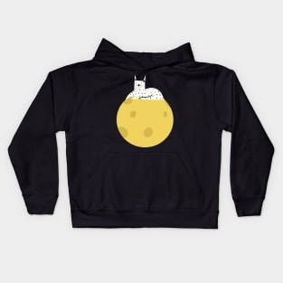 Dog in moon Kids Hoodie